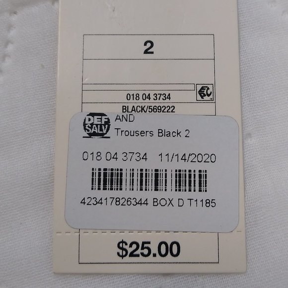 A New Day Size 2 Black Slacks/Trousers (26"x26.5") Stylish & Comfy NWT - Picture 6 of 8